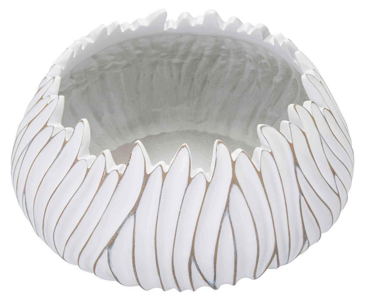 Vase Polyresin Honduras Weiß B: 40 cm - Weiß, Basics, Kunststoff (40/20/40cm)