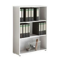 Aktenregal Weiß B: 84,4cm - Silberfarben/Weiß, MODERN, Holzwerkstoff (84,4/113,6/33cm) - MID.YOU