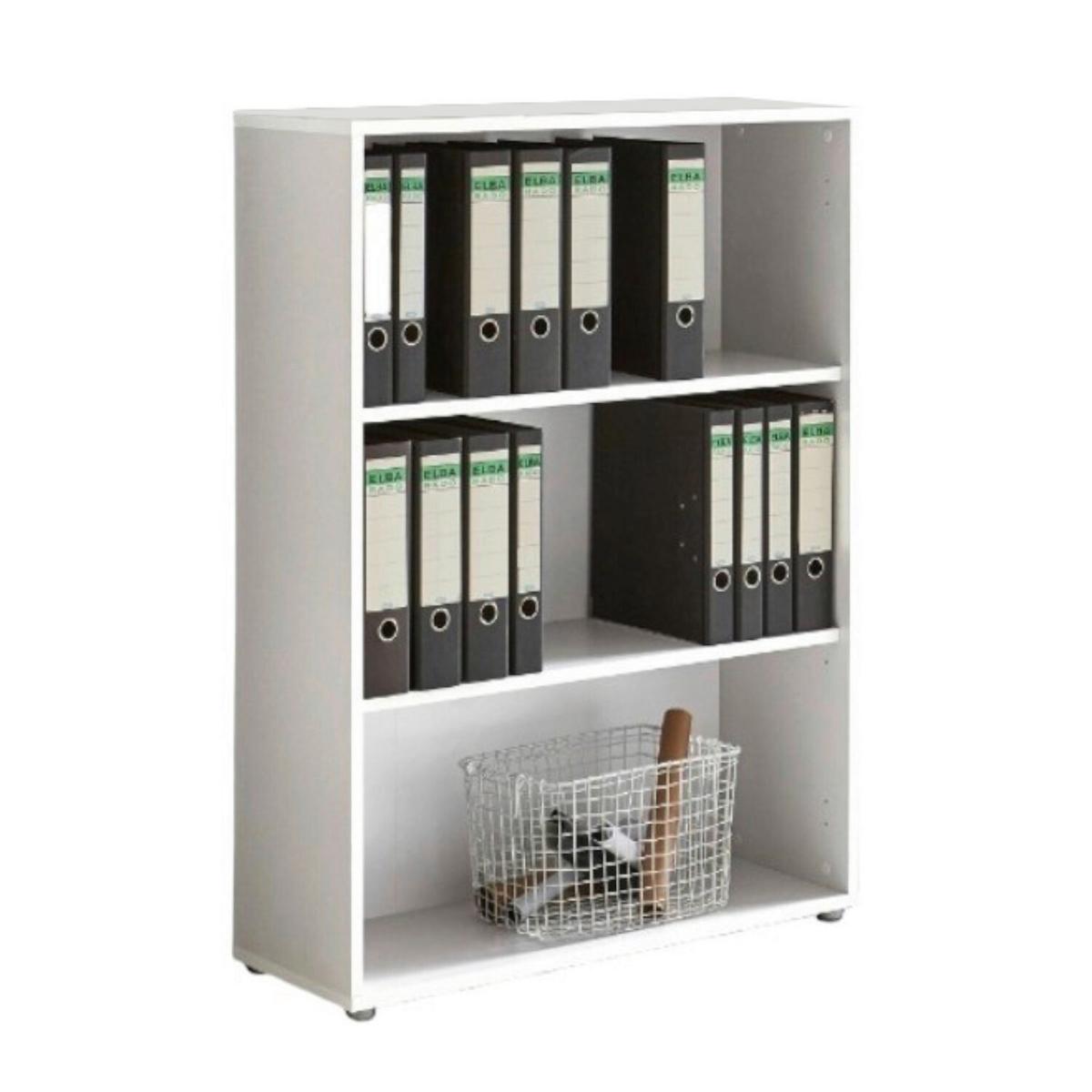 Aktenregal Office Edition Weiß B: 168,8cm - Silberfarben/Weiß, MODERN, Holzwerkstoff (168,8/113,6/33cm) - MID.YOU