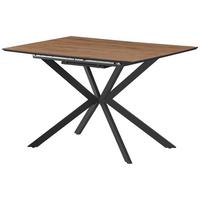 Ausziehtisch Lennox 120 Az Mdf Eiche Dekor, B: 120-160 Cm - Eichefarben/Schwarz, KONVENTIONELL, Holzwerkstoff/Metall (120-160/76/80cm) - MID.YOU