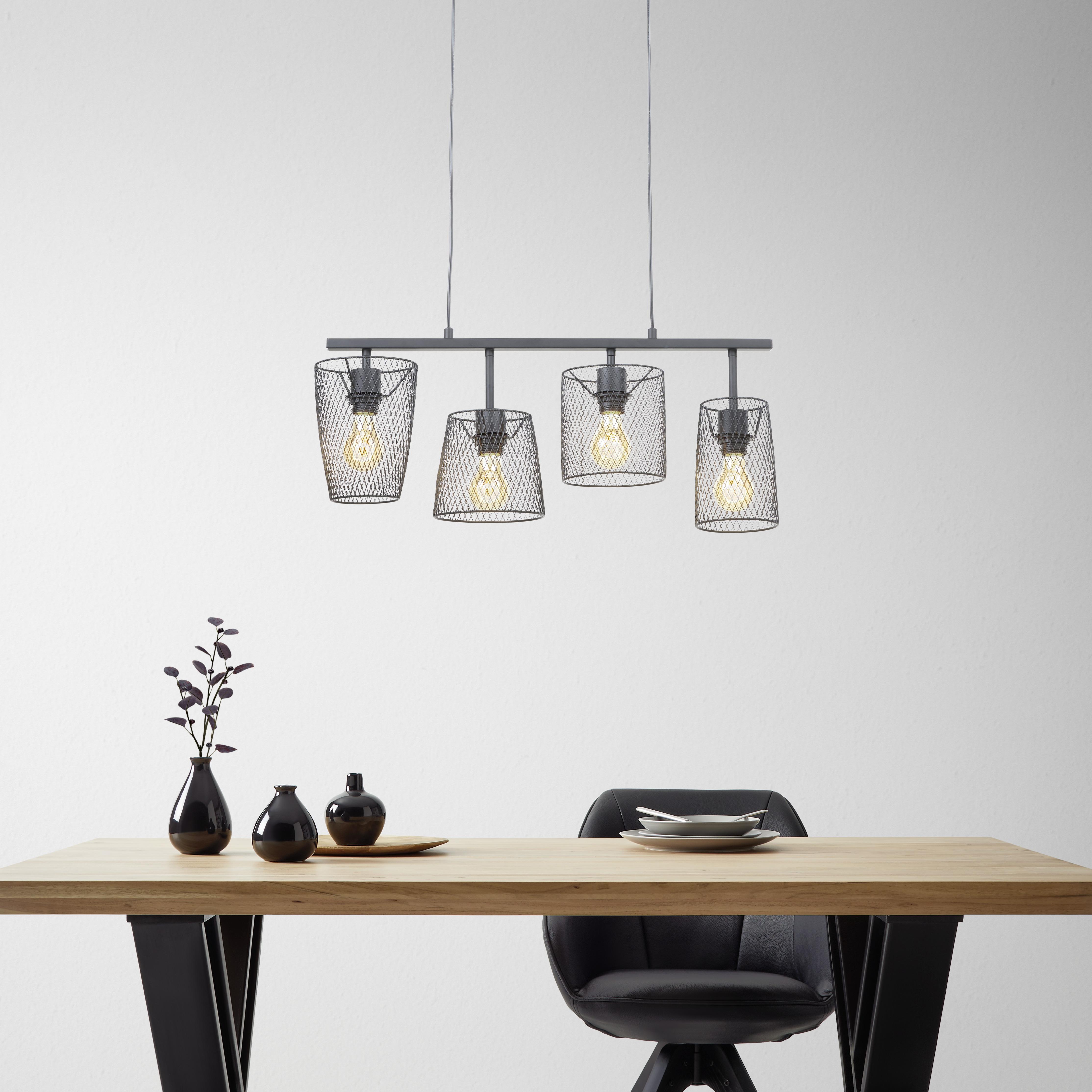 Závěsné svítidlo Ferdinand 70/150cm, 40 Watt - černá, Lifestyle, kov (70/150cm) - Modern Living