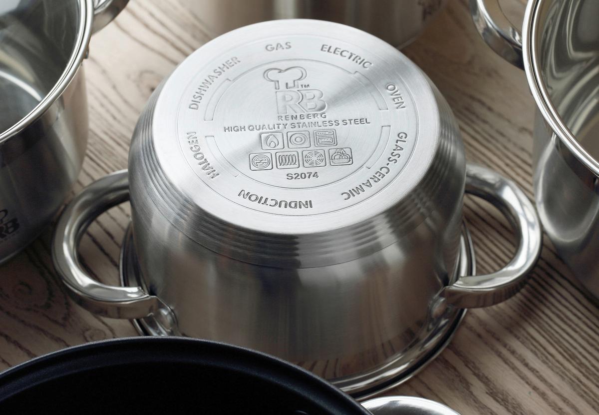 Kochtopf Alexander 3,6 Liter Edelstahl, Leichte Reinigung - Silberfarben, Basics, Glas/Metall (20cm)