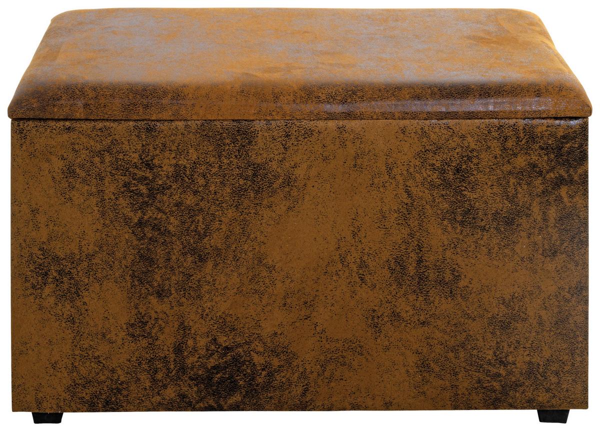 Truhenbank Miguel 25873 - Braun, MODERN, Holzwerkstoff/Textil (65/42/40cm)