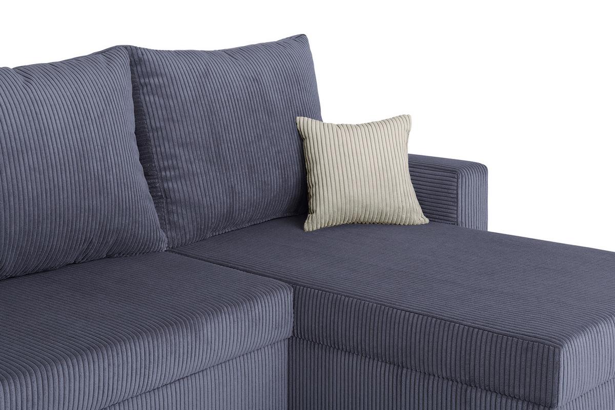 Ecksofa Star - Dunkelgrau/Creme, Design, Holzwerkstoff/Textil (228/147cm) - P & B