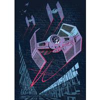 Fototapete Star Wars Concrete Tie-Fighter - Multicolor, Trend, Textil (200/280cm)