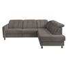 Ecksofa Minori Chenille Graubraun, S: ca. 270x198 cm - Graubraun/Schwarz, MODERN, Textil (270/198cm) - Livetastic