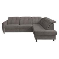 Ecksofa Minori Chenille Graubraun, S: Ca. 270x198 Cm - Graubraun/Schwarz, MODERN, Textil (270/198cm) - Livetastic