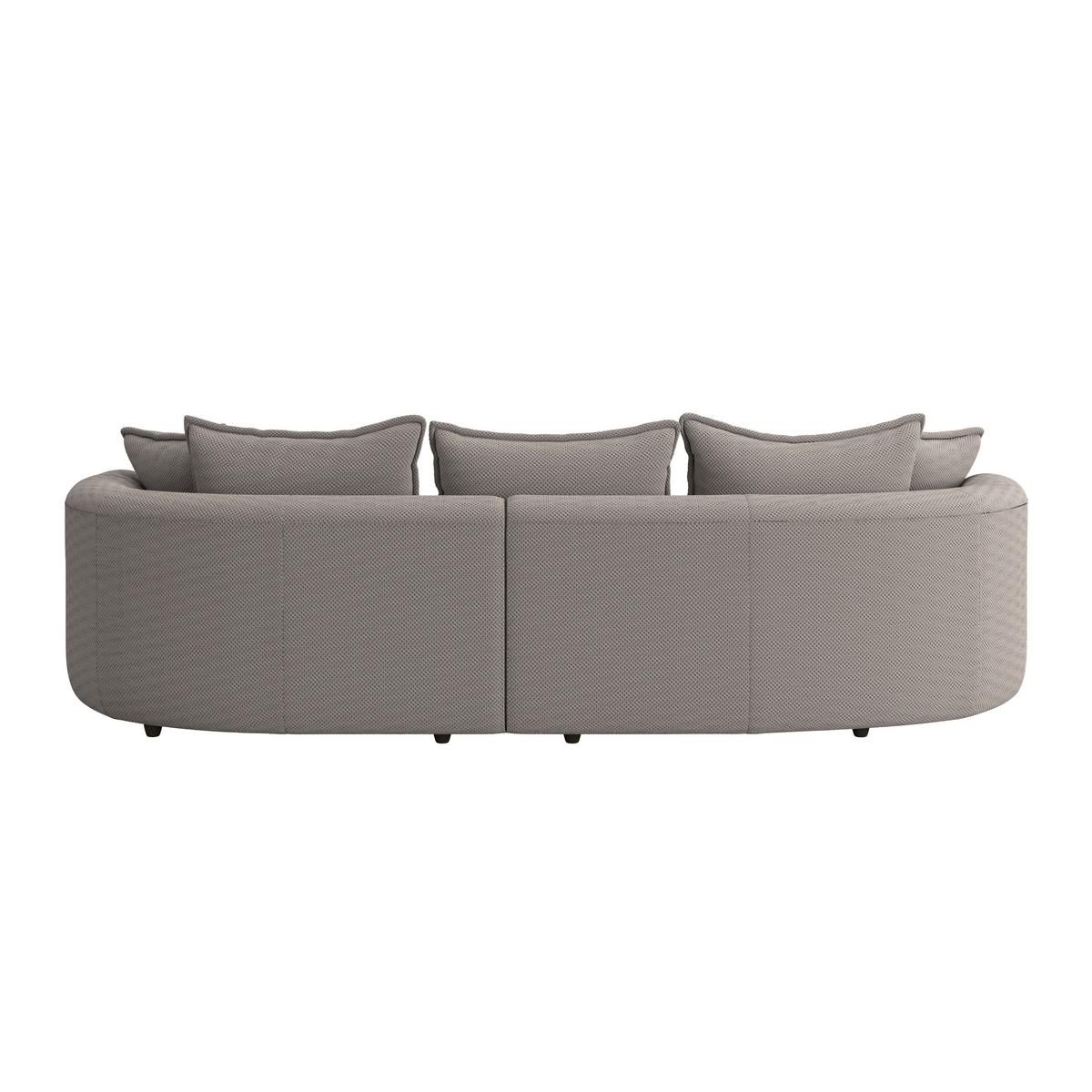Ecksofa Levi - Schwarz/Cappuccino, MODERN, Textil (287/168cm)