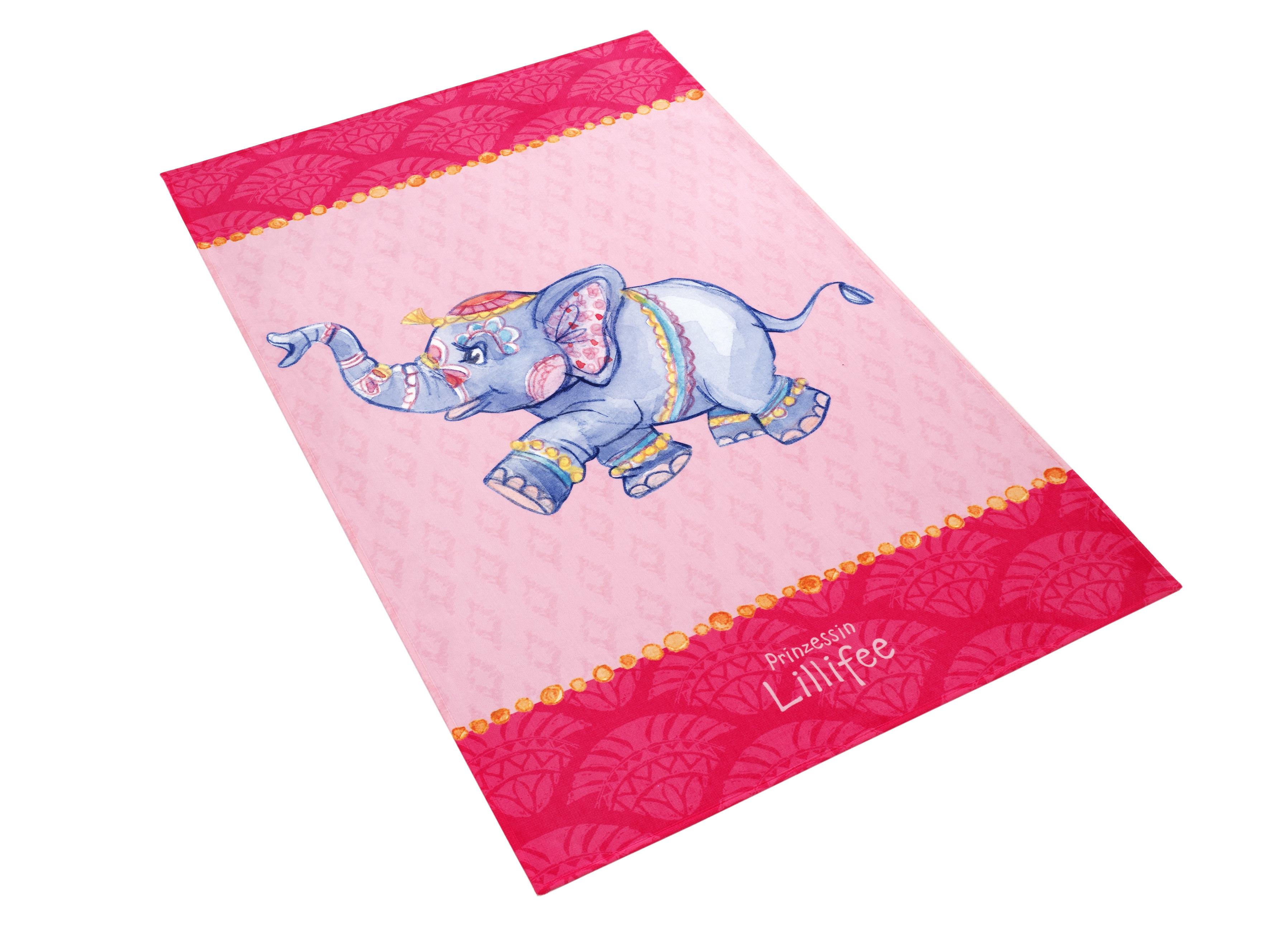 Kinderteppich Elefant Rosa Prinzessin Lillifee 100x160 Cm - Pink/Rosa, Trend, Textil (100/160cm)