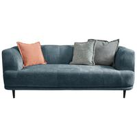 3-Sitzer-Sofa Lou Blau/Schwarz, 226 cm - Blau/Schwarz, Design, Textil (226/77/106cm) - MID.YOU
