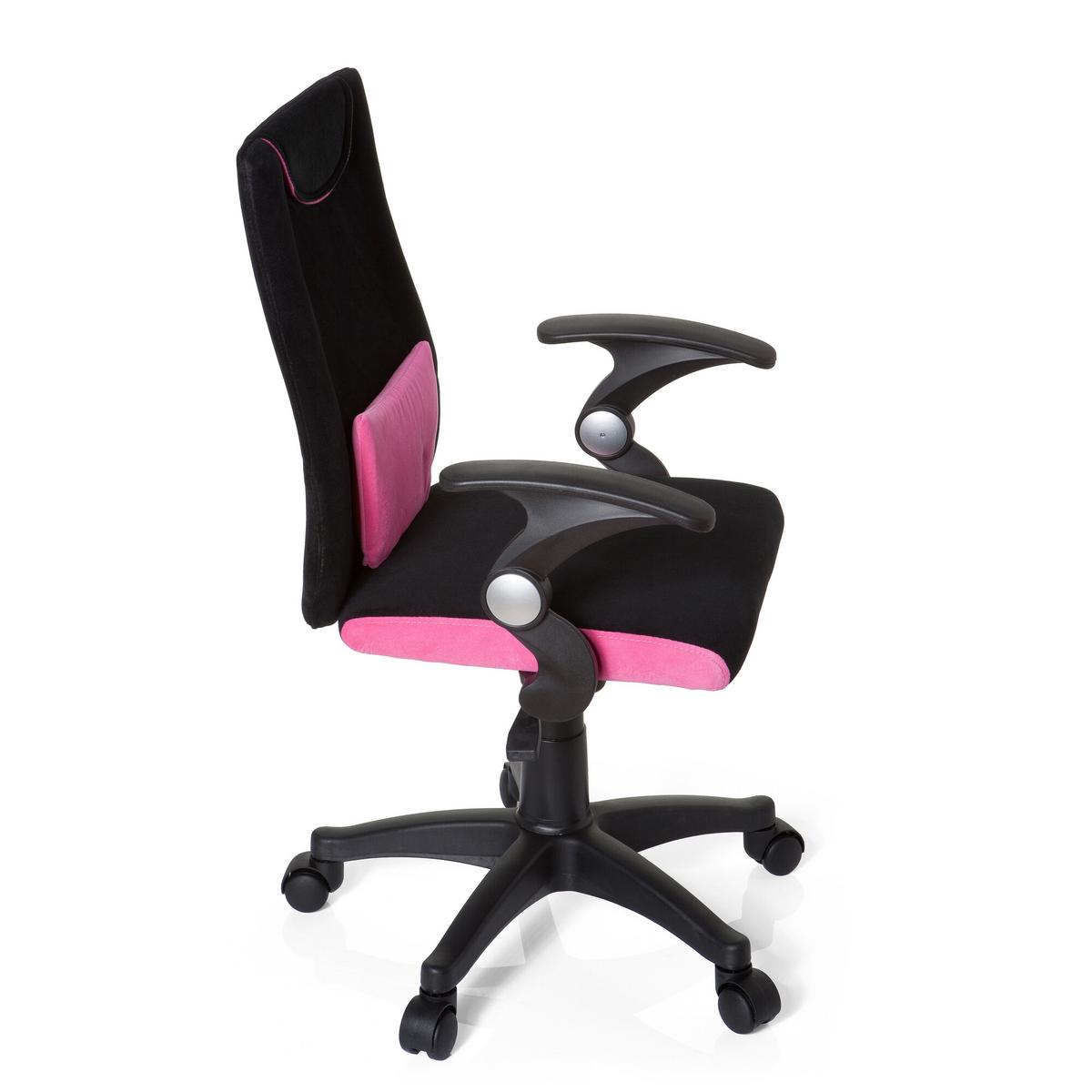 Jugenddrehstuhl Kiddy Pro Al Pink/Schwarz - Pink/Schwarz, Basics, Kunststoff (50/87-97/40cm) - MID.YOU
