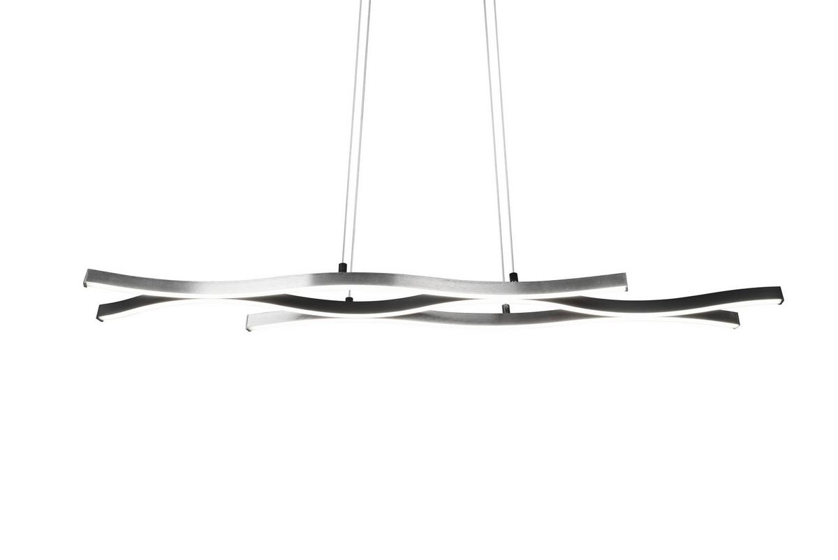 Led-pendelleuchte 341210305 Blaze - Schwarz/Alufarben, Design, Metall (107,5/150/15,5cm) - Trio Leuchten