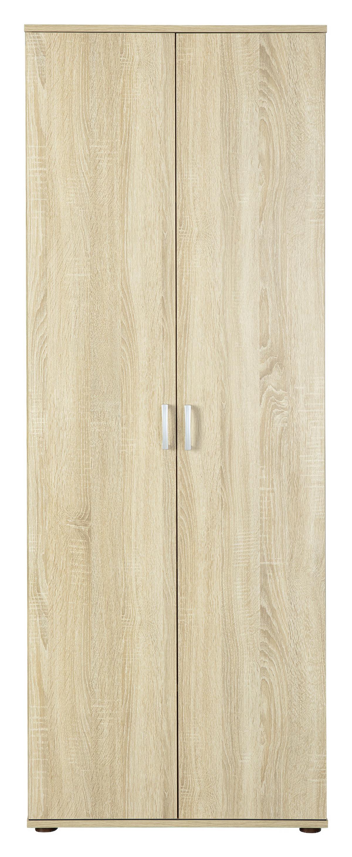 Mehrzweckschrank Gallo B: 70 Cm Sonoma Eiche - Schwarz/Sonoma Eiche, Basics, Holzwerkstoff (70/189/34cm) - MID.YOU