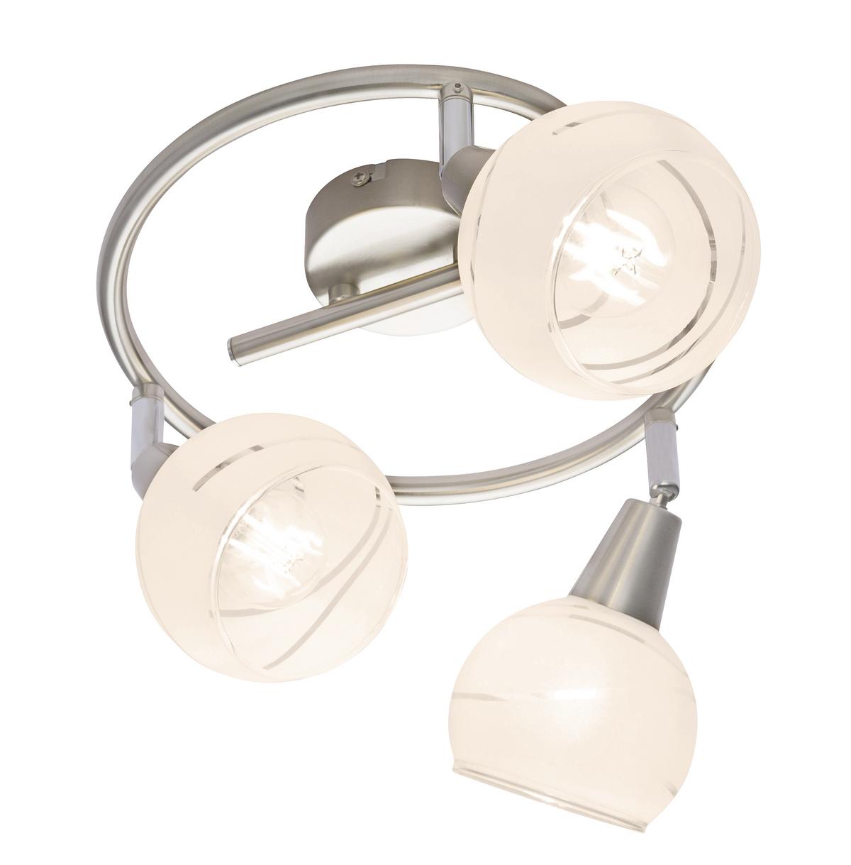 LED-Strahler 3-Flammig verstellbar Ø 25 cm - Basics, Glas/Metall (25/21cm) - Globo