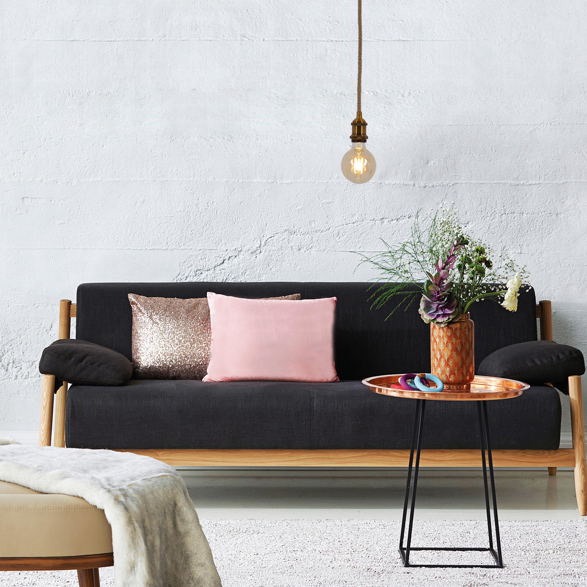 Hängeleuchte H: 100 cm 1-Flammig, Messingfarben - Messingfarben, KONVENTIONELL, Naturmaterialien/Metall (10/100cm) - Näve
