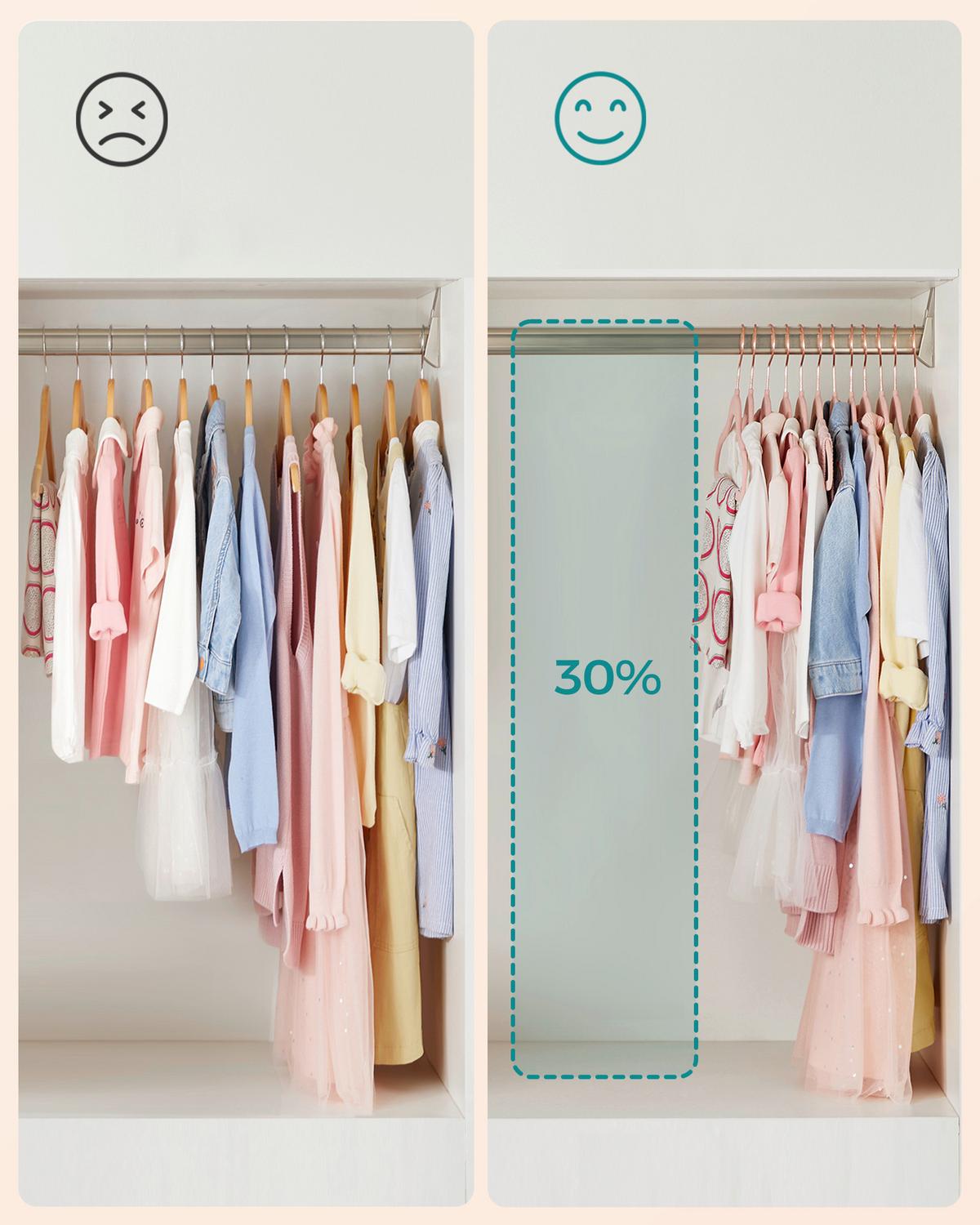 Kinderkleiderbügelset Hellrosa B: 30 Cm - Hellrosa, Basics, Kunststoff/Metall (30cm)