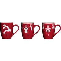 Hrnček NAVIDAD - vínovočervená, Modern, keramika (8/8/10cm)