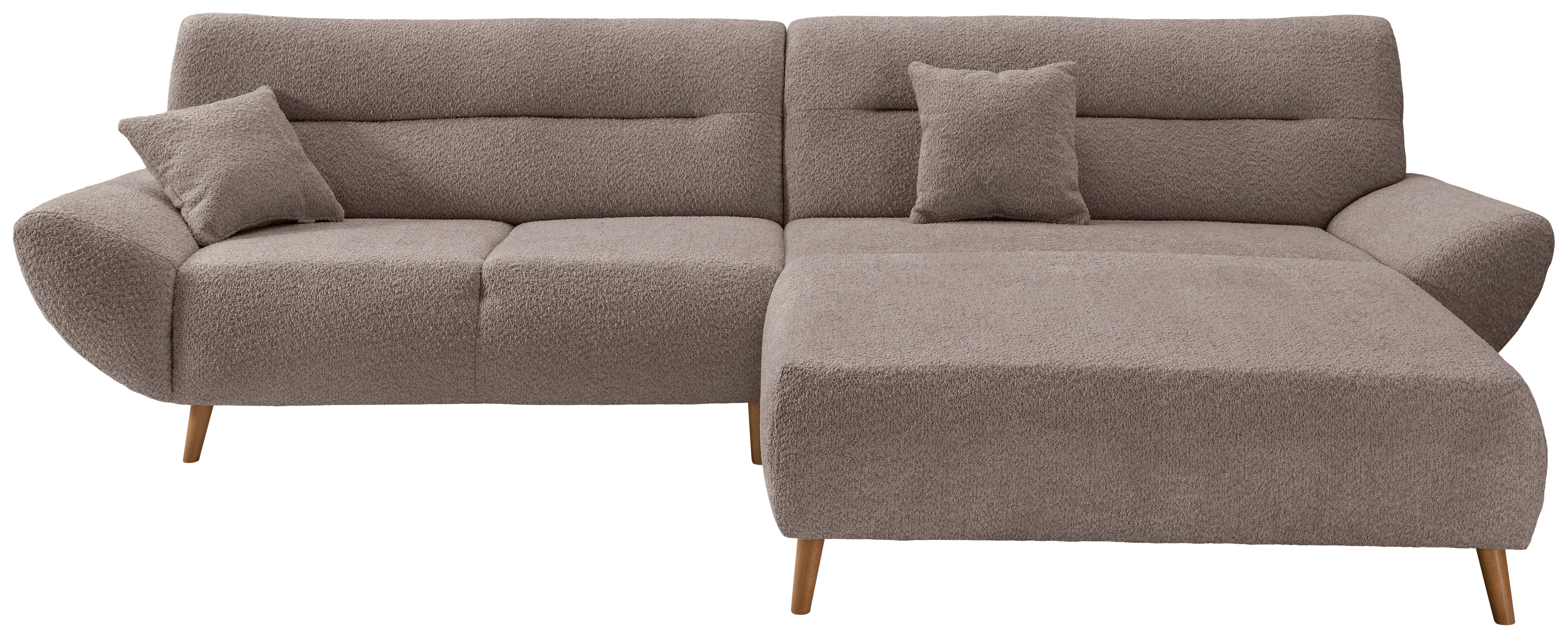 Ecksofa Drago, Taupe S: 290x166 cm - Taupe/Wildeiche, KONVENTIONELL, Textil (290/166cm) - MID.YOU