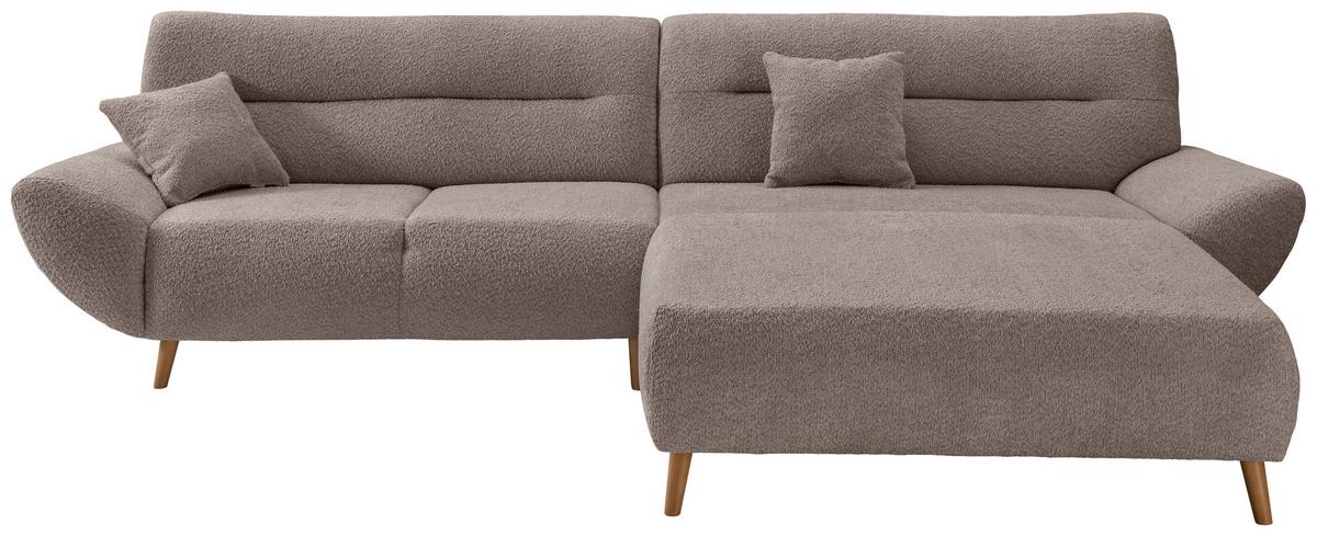 Ecksofa Drago, Taupe S: 290x166 cm - Taupe/Wildeiche, KONVENTIONELL, Textil (290/166cm) - MID.YOU