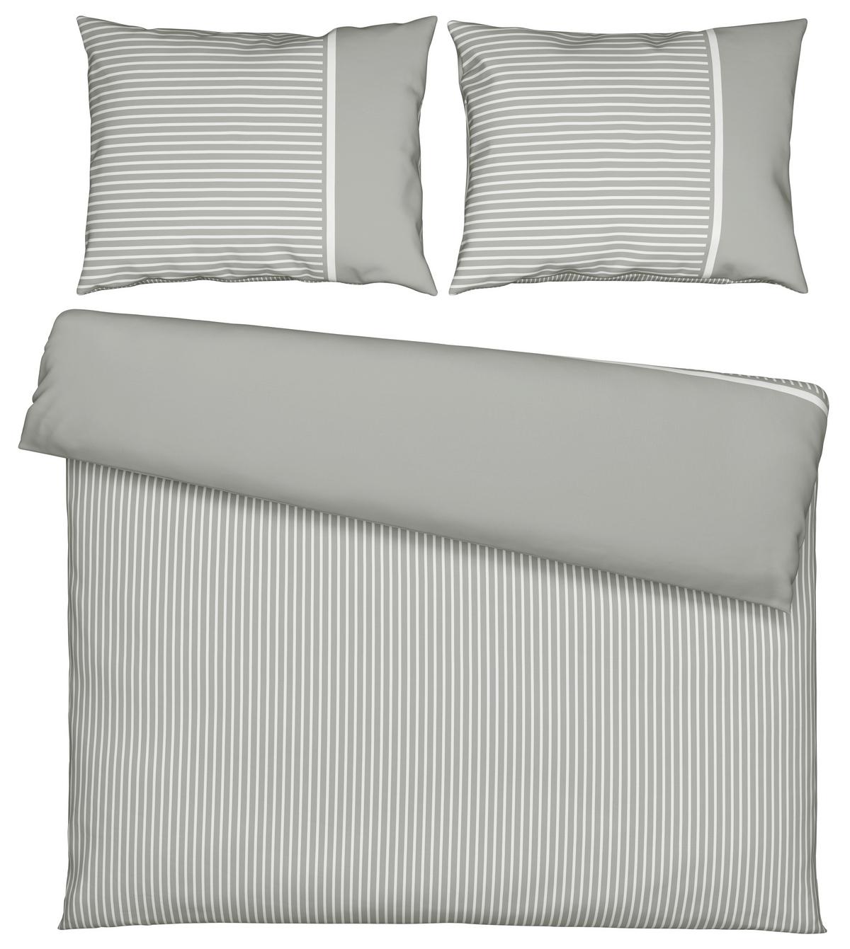 Bettwäsche Johannes XXL Hellgrau ca. 200x220cm - svetlosivá, Konventionell, textil (200/220cm) - Mömax