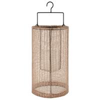 Lucerna Talea, V: 33cm - hnědá, Basics, kov/textil (18/33cm) - Modern Living