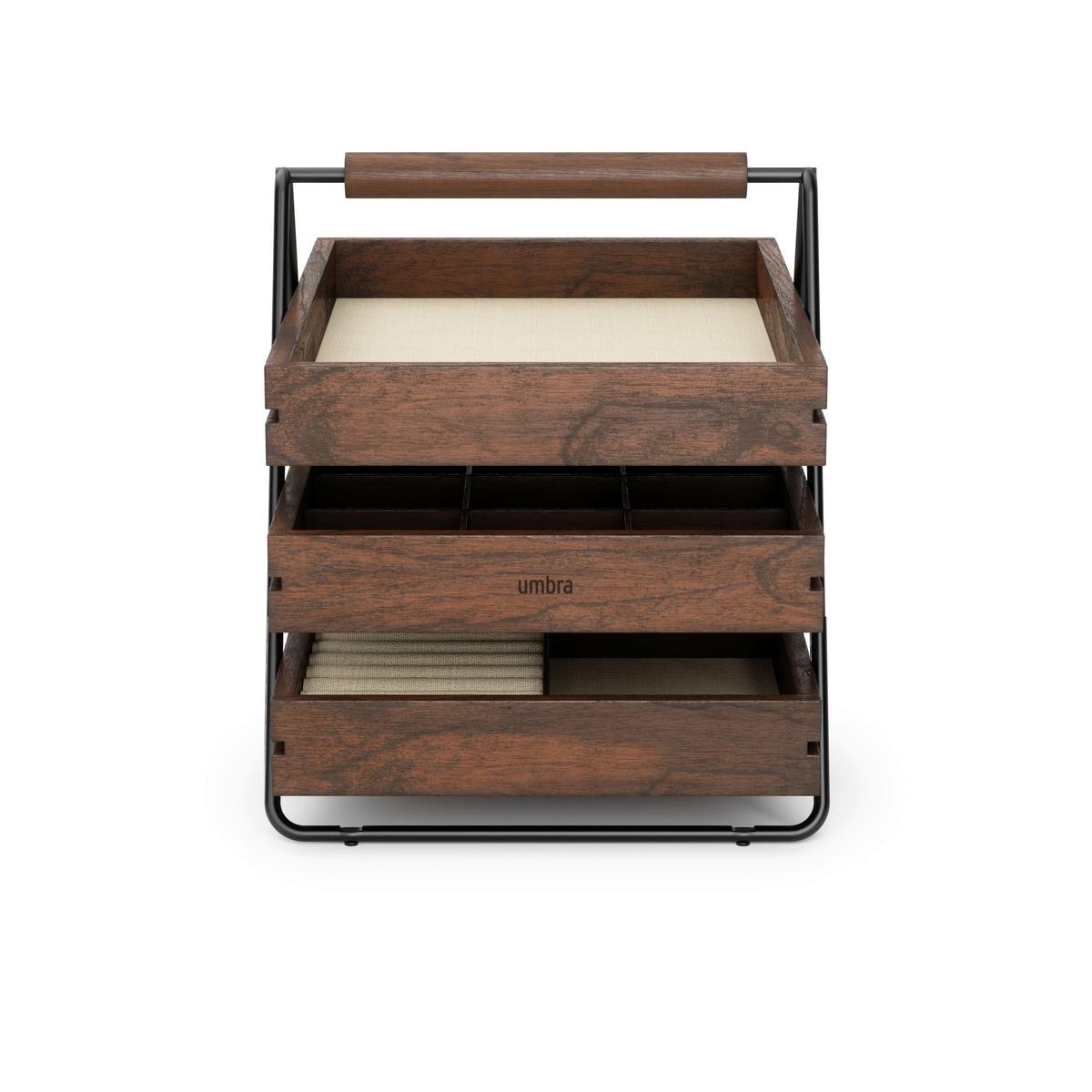 ORGANIZÉR NA ŠPERKY LEVELS - černá/barvy vlašských ořechů, Basics (18/20/28cm) - Umbra