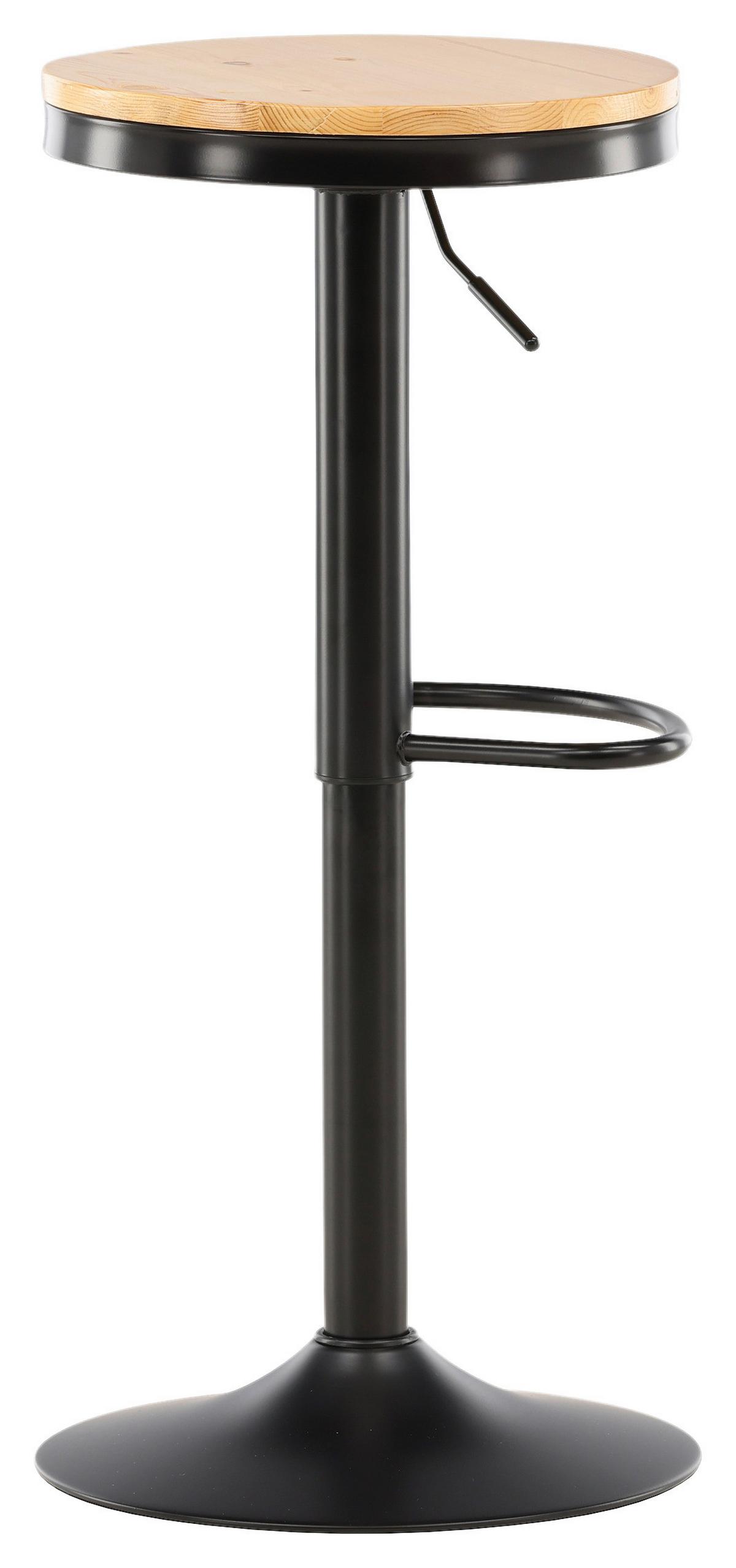 Barhocker-set Conway - Beige/Schwarz, Design, Holz/Metall (36.5/80/37cm) - Livetastic