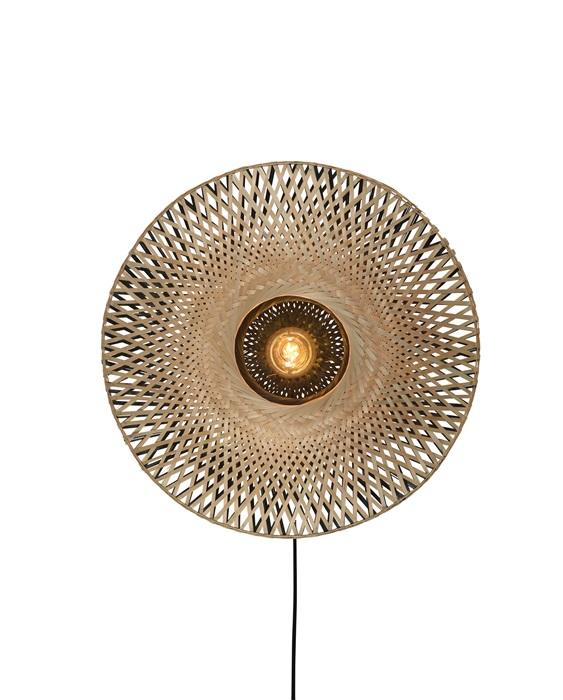 Wandleuchte Kalimantan 1-Flammig - Hellbraun/Schwarz, Design, Naturmaterialien (47/13cm) - Good & Mojo