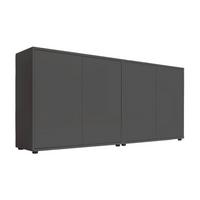 Sideboard Mailand 2 B: 158 cm Anthrazit - Anthrazit/Schwarz, MODERN, Holzwerkstoff (158/73/33cm) - MID.YOU