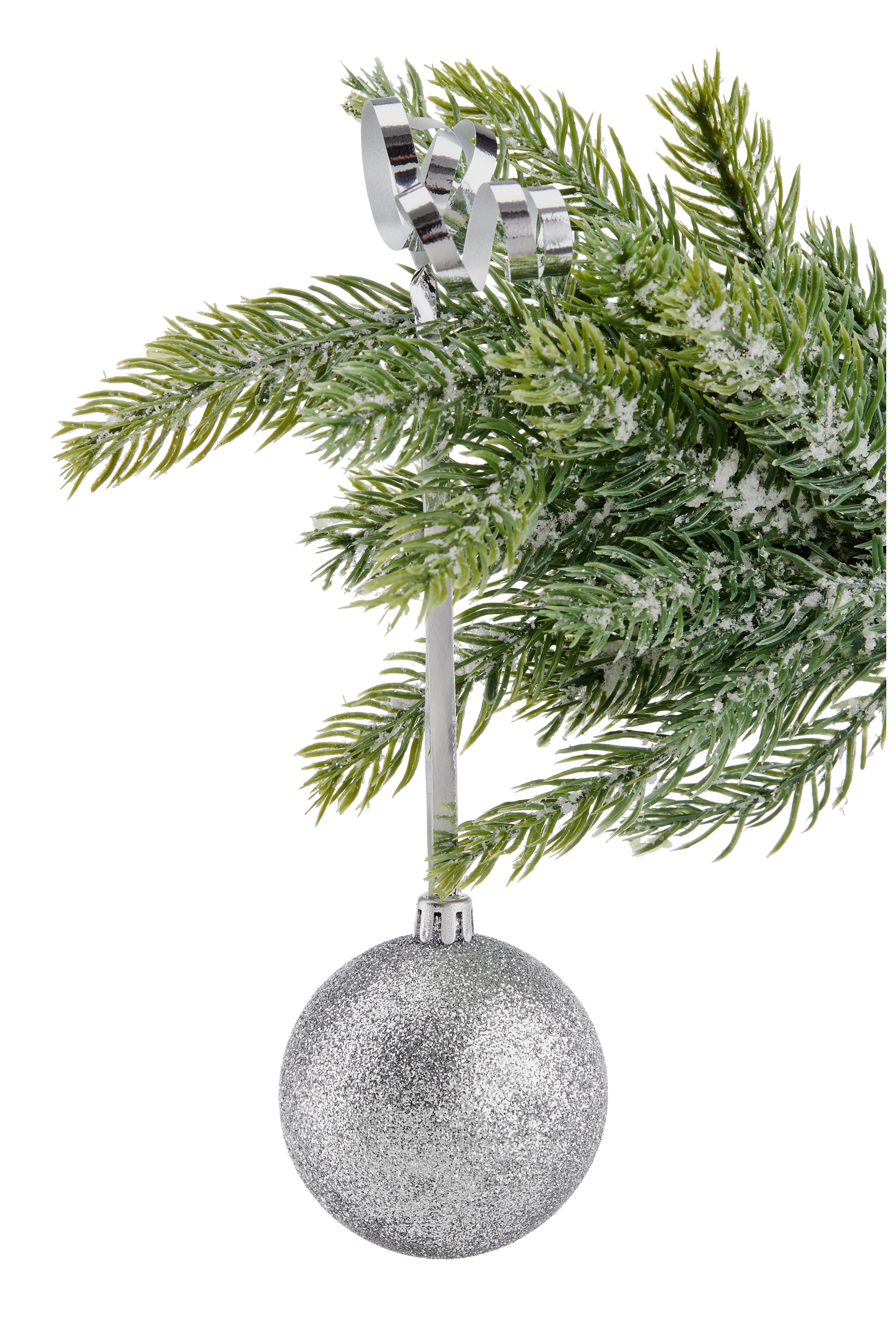 Christbaumkugel Kunststoff Goldfarben Set Aus 28 Stk. - Silberfarben/Braun, KONVENTIONELL, Karton/Kunststoff (6cm) - Luca Bessoni