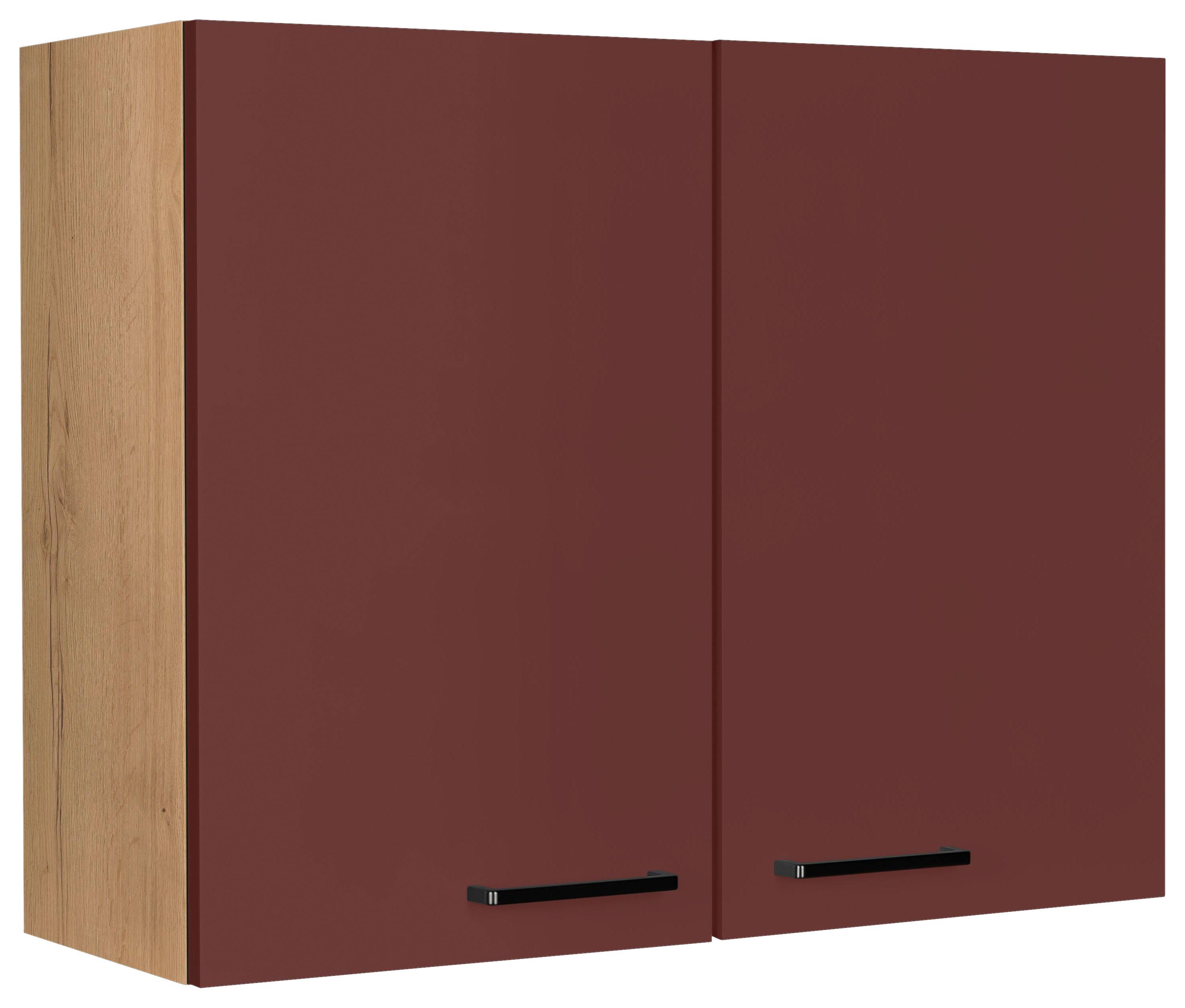 Küchenoberschrank Easytouch - Eichefarben/Rot, MODERN, Holzwerkstoff (90/72/35cm) - Nobilia