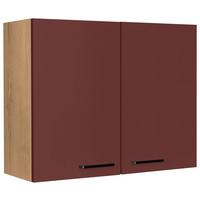 Küchenoberschrank Easytouch - Eichefarben/Rot, MODERN, Holzwerkstoff (90/72/35cm) - Nobilia