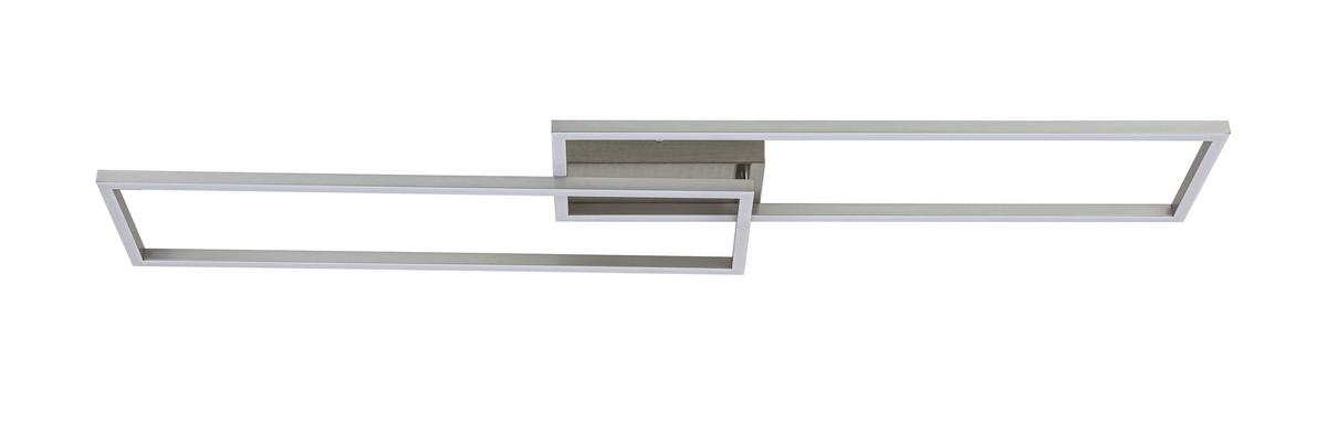 Led-deckenleuchte Suna - Alufarben/Nickelfarben, MODERN, Kunststoff/Metall (93/22/6,5cm) - Luca Bessoni