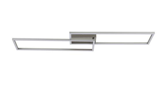 LED-Deckenleuchte Suna - Alufarben/Nickelfarben, MODERN, Kunststoff/Metall (93/22/6,5cm) - Luca Bessoni