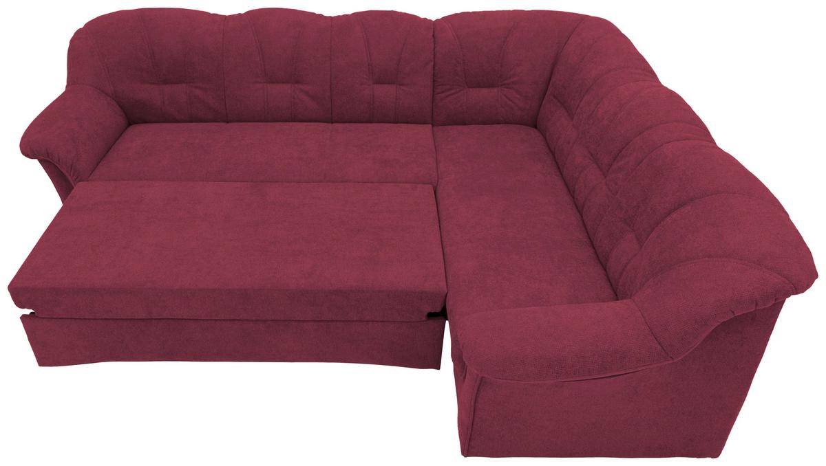 Ecksofa Mit Schlaffunktion Papenburg Beerenfarben - Beere/Schwarz, KONVENTIONELL, Textil (243/192cm) - MID.YOU