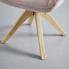 Jídelní Židle Leonie Růžová - růžová/barvy dubu, Moderní, dřevo/textil (60/84/61cm) - Modern Living