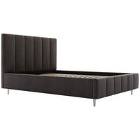 Polsterbett Talera Loft anthrazit 140x200 cm - Anthrazit/Buchefarben, KONVENTIONELL, Holz/Textil (140/200cm)