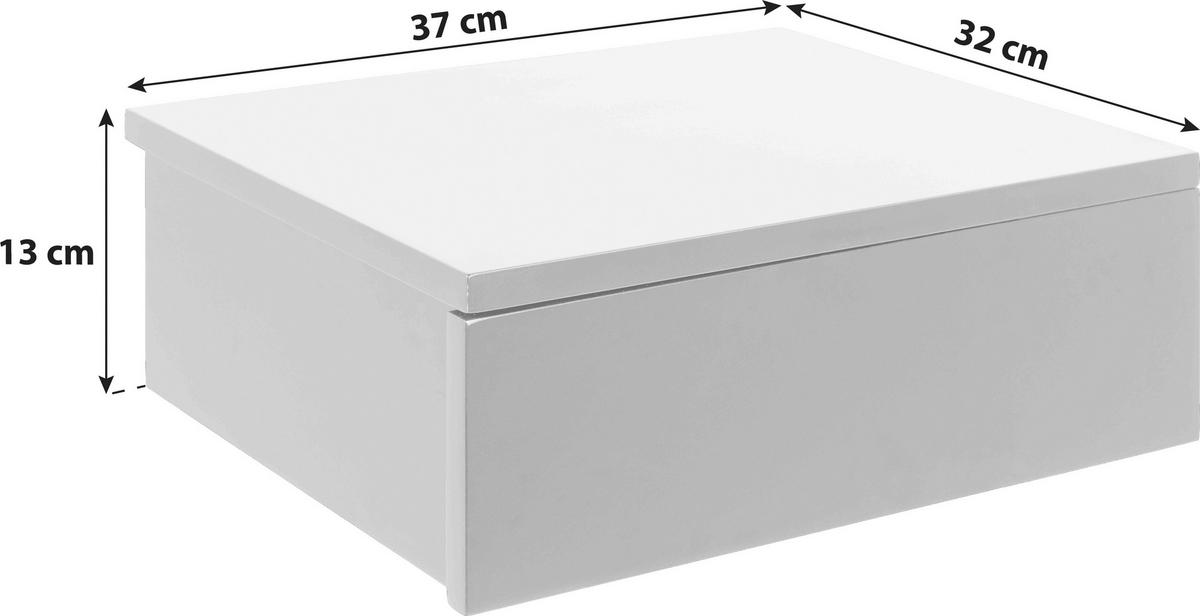 Nachtkästchen Wildeiche Dekor H: 13 Cm Hängend Avignon - Wildeiche, MODERN, Holzwerkstoff (37/13/32cm) - MID.YOU