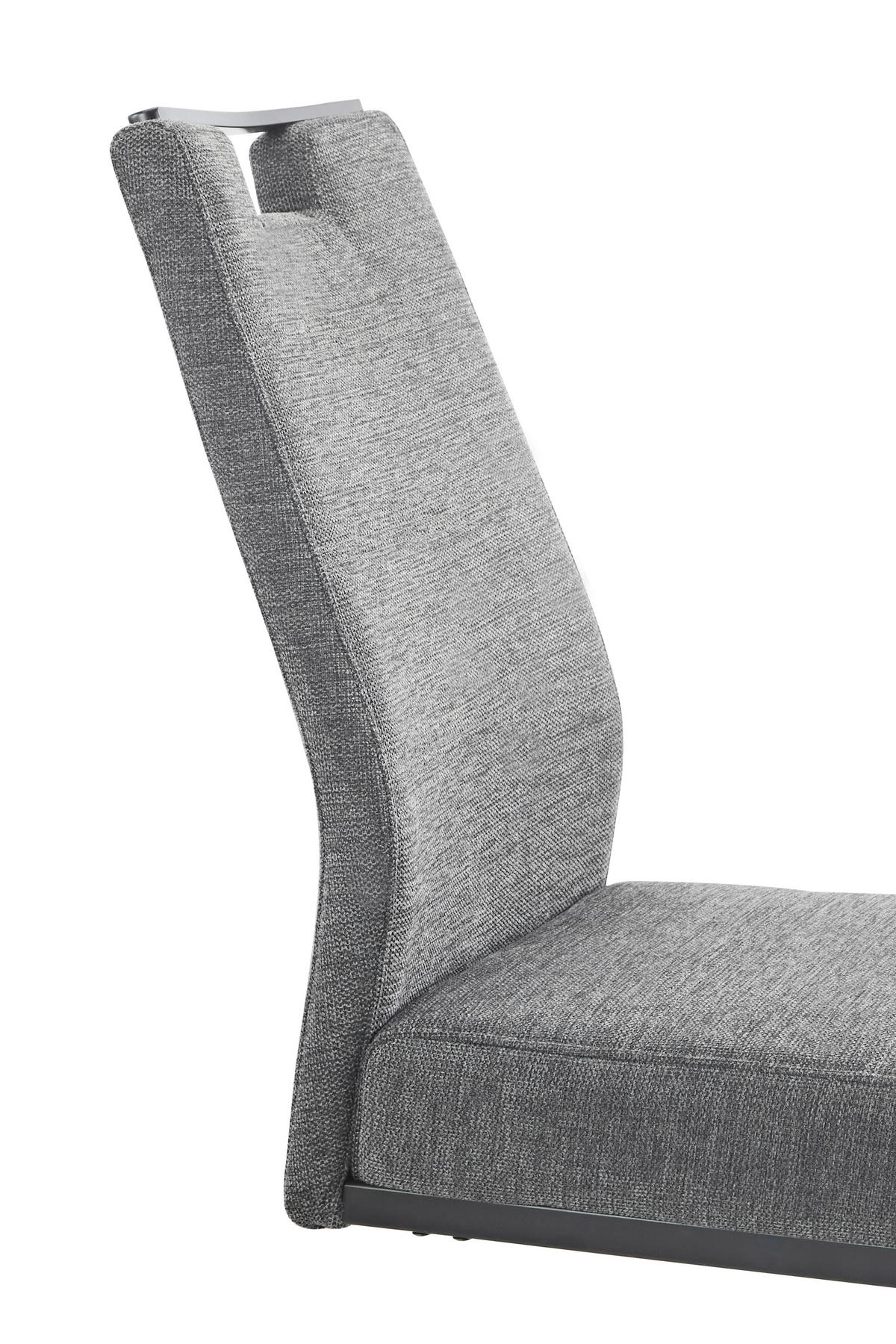 SCHWINGSTUHL KERSTIN II S - Anthrazit/Schwarz, MODERN, Textil/Metall (47/100/64cm) - P & B