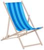 Klappstuhl Rio Holz, Textil - Blau/Buchefarben, Basics, Holz/Textil (56/120/6cm)