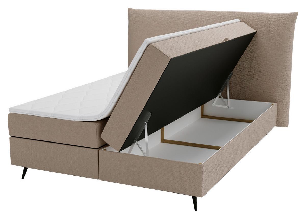 Boxbett Foxy Braun - Schwarz/Braun, Basics, Holz/Holzwerkstoff (180/200cm) - Livetastic