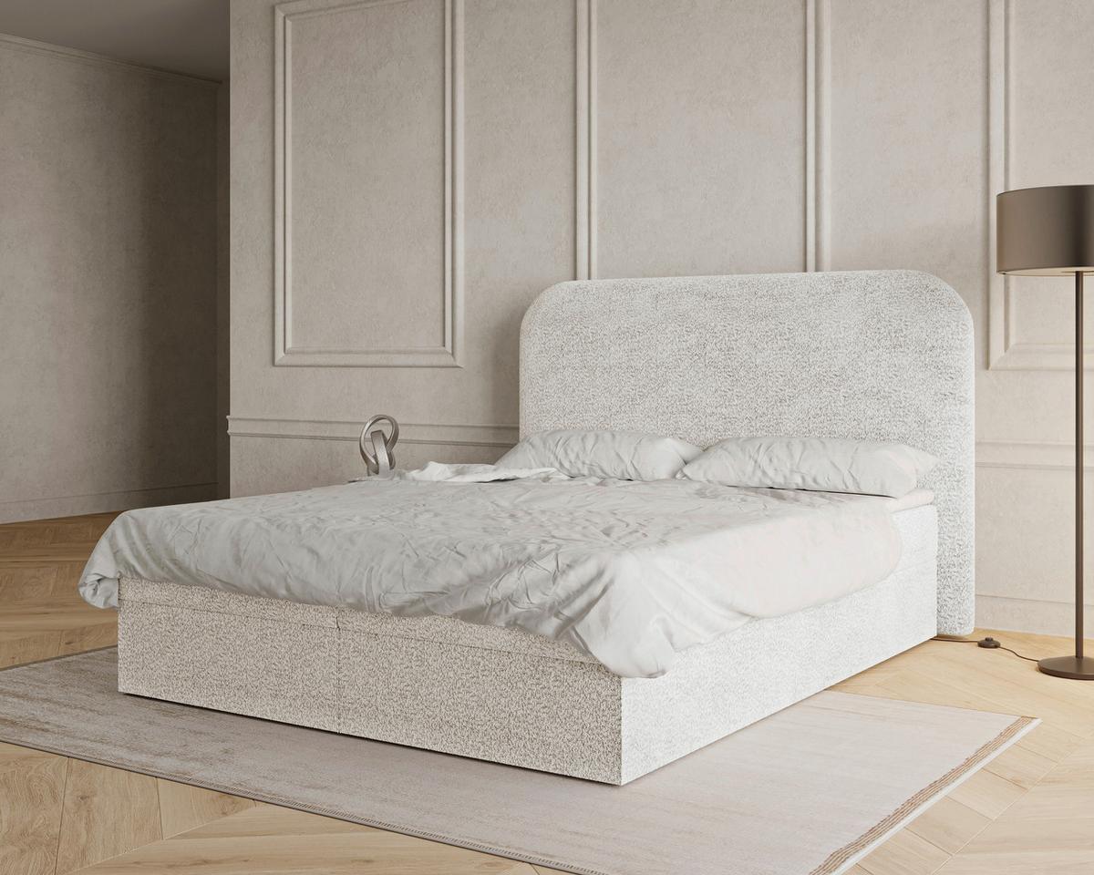 BOXBETT London Elfenbein 160x200cm - Elfenbein/Schwarz, MODERN, Holz/Kunststoff (160/200cm) - MID.YOU