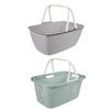 Wäschekorb Bella - Sandfarben/Blau, Basics, Kunststoff (60/40/26cm) - Ondega