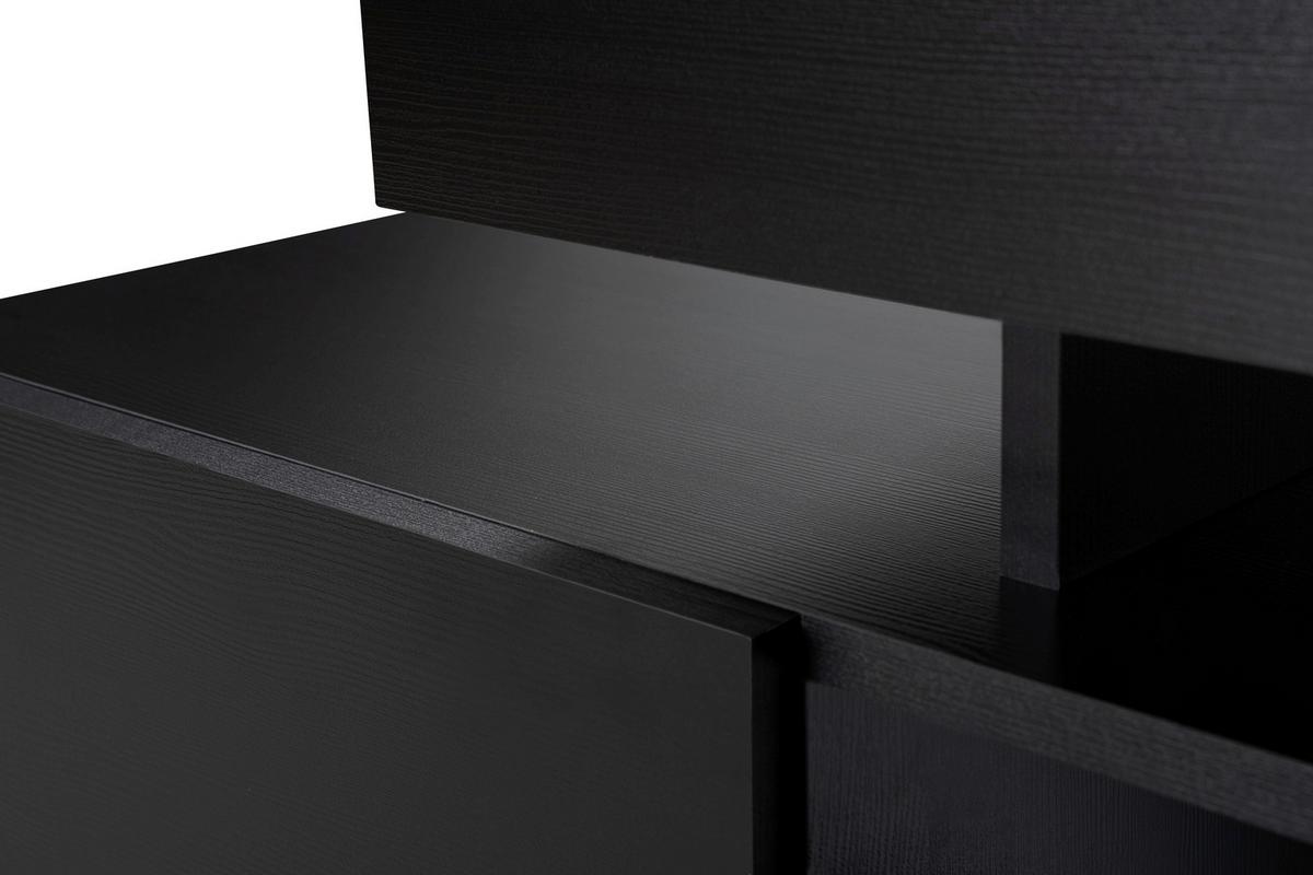 TV-ELEMENT Schwarz B: 192cm - Schwarz, MODERN, Holzwerkstoff (192/53/37cm)