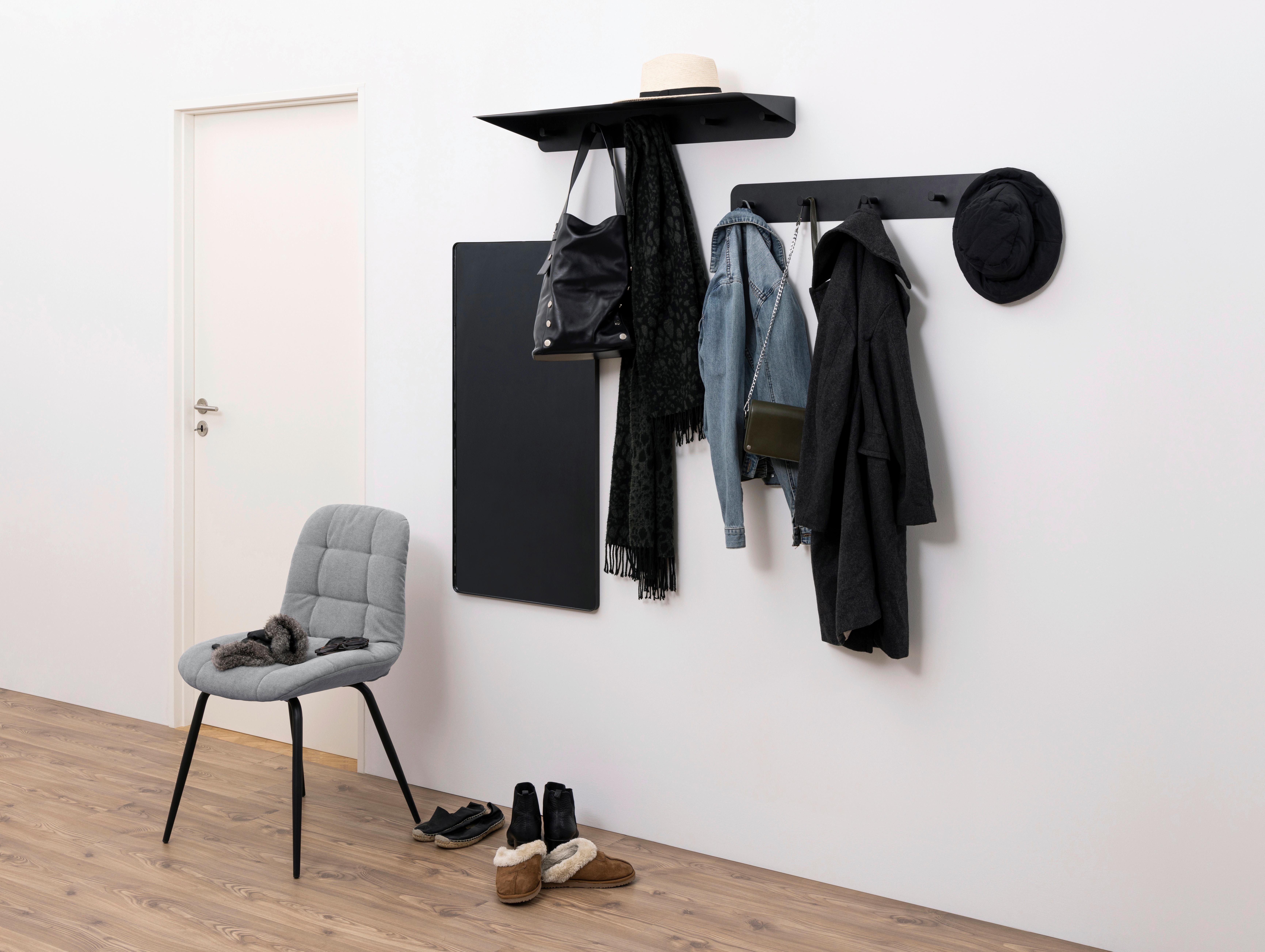 Garderobenleiste Hakenleiste Kleiderhaken Wand Jackenhalter  Garderobenhakenleiste Hakenleiste Garderobe (Türhaken (schwarz)) :  : Küche, Haushalt & Wohnen