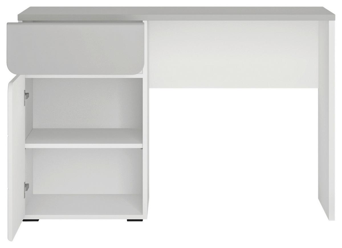 Psací stůl FLEXI barva bílá/šedá - šedá/bílá, Moderní, kompozitní dřevo (118/77/54cm) - Premium Living
