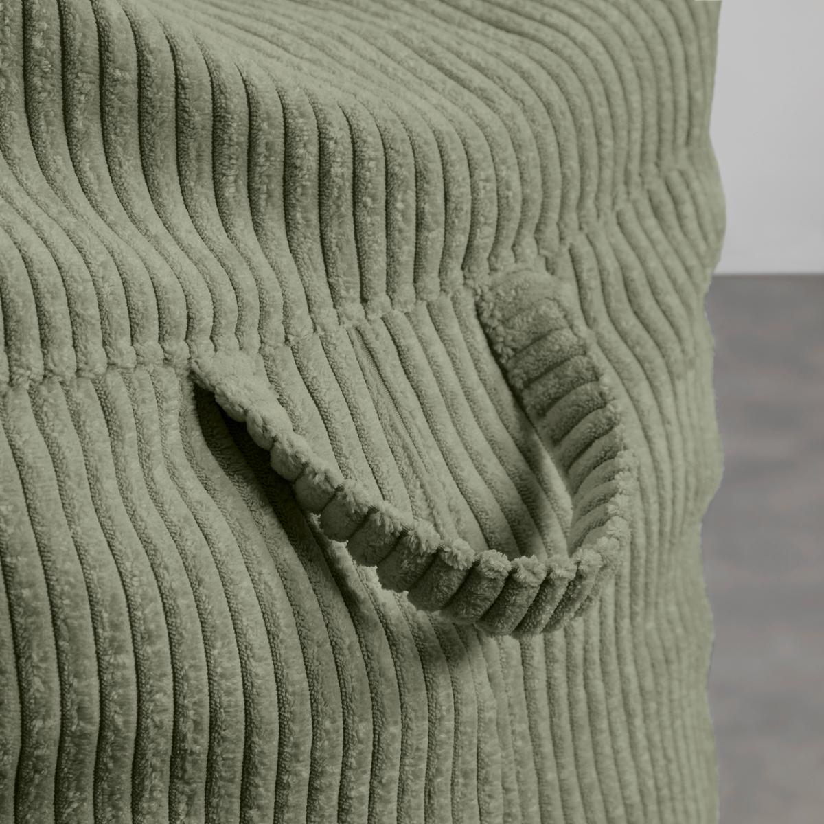 Sedací vak CORTONA CORD, olivově zelený manšestr - olivově zelená, Moderní, textil (85/100/85cm) - Mömax