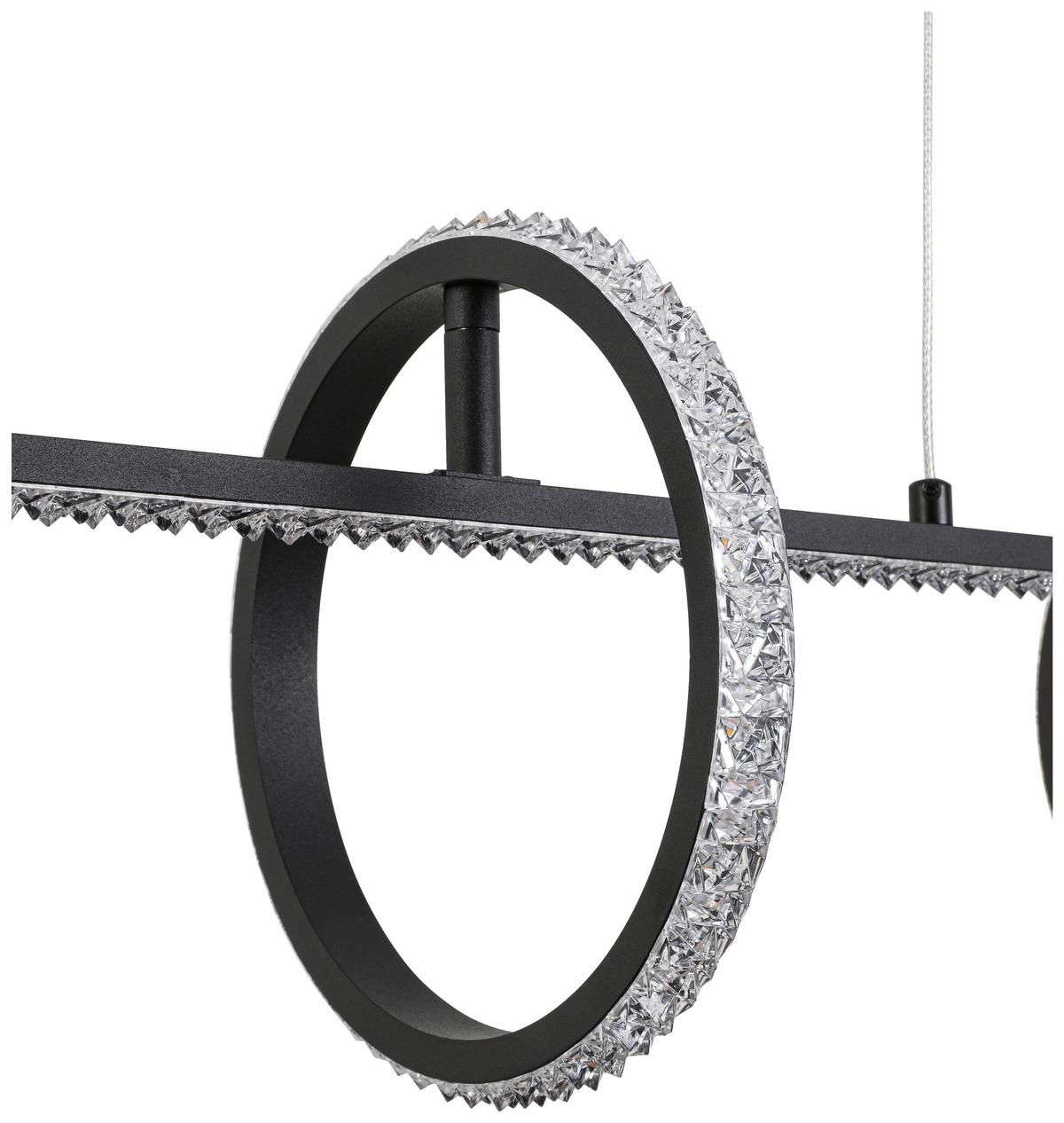 ZÁVESNÉ LED SVIETIDLO ULO - čierna, Modern, kov/plast (80/20/120cm) - Modern Living