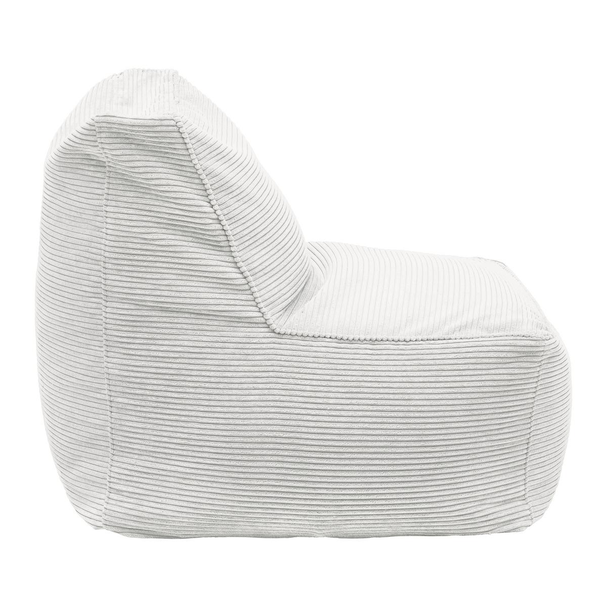 Sedací vak CAROLINE, biely menčester, max. 90 kg - biela, Modern, textil (75/84/88cm) - Mömax