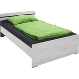 Bett Cariba 140x200 cm - Graphitfarben/Weiß, Design, Holzwerkstoff (140/200cm) - Carryhome